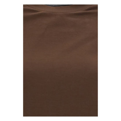Brown Elastane T-Shirt