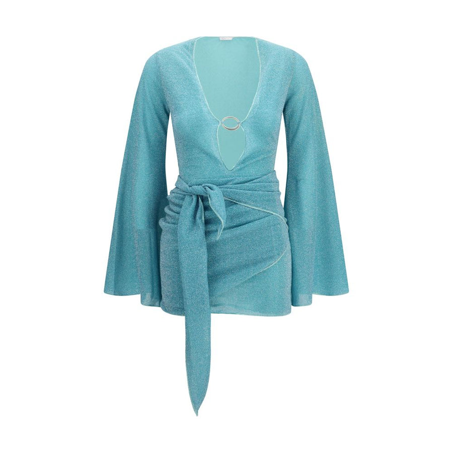 Blue Polyamide Cocktail Dress