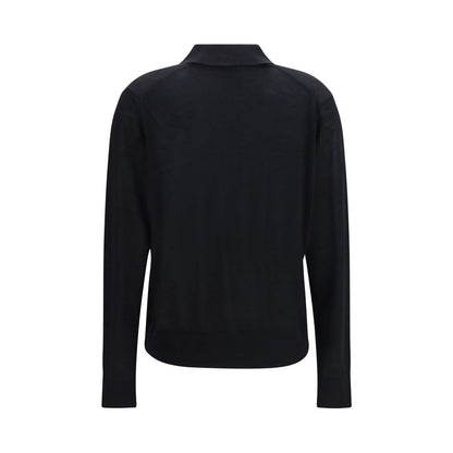 Black Cashmere Polo Shirt