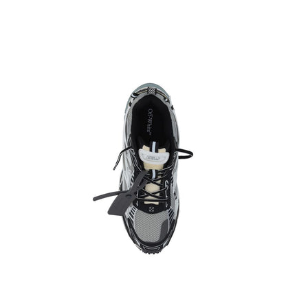 Gray Polyurethane Athletic Sneakers