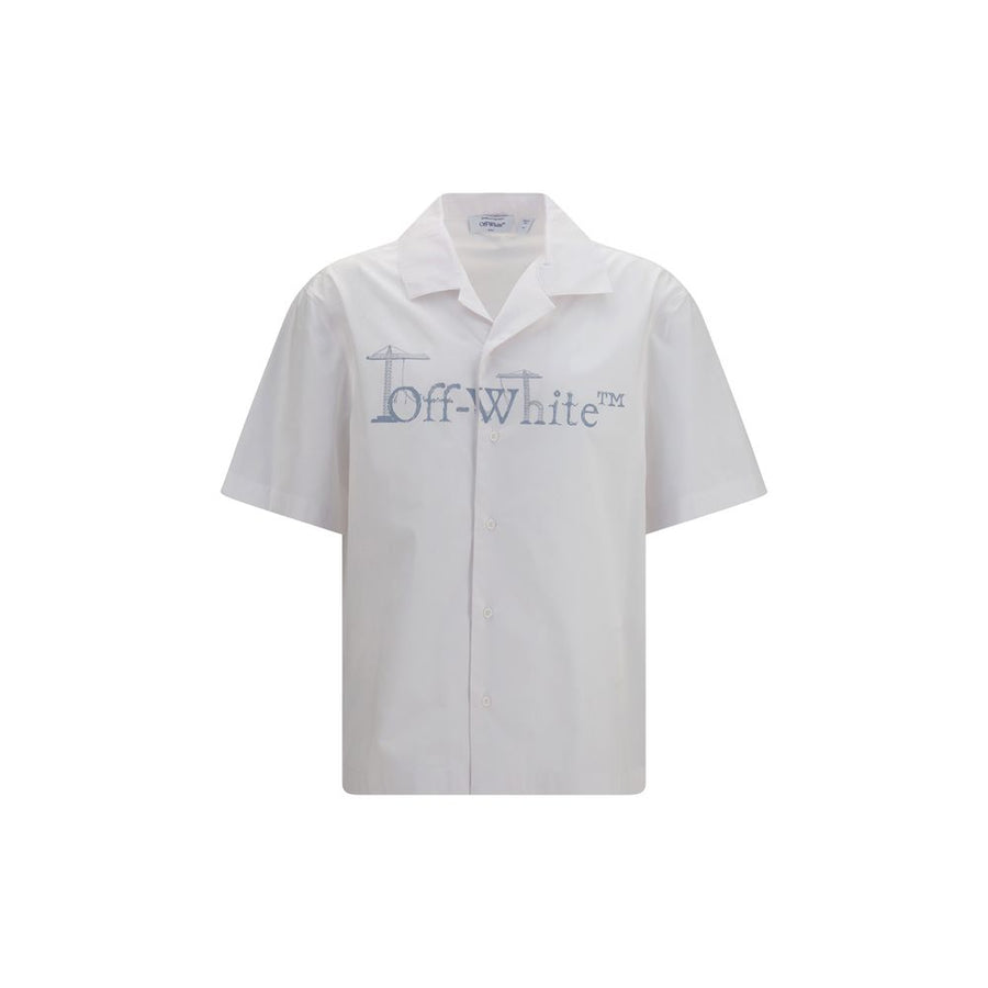 White Cotton Pattern Shirt