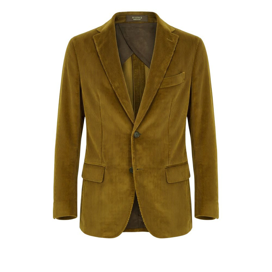Green Cotton Men Jacket