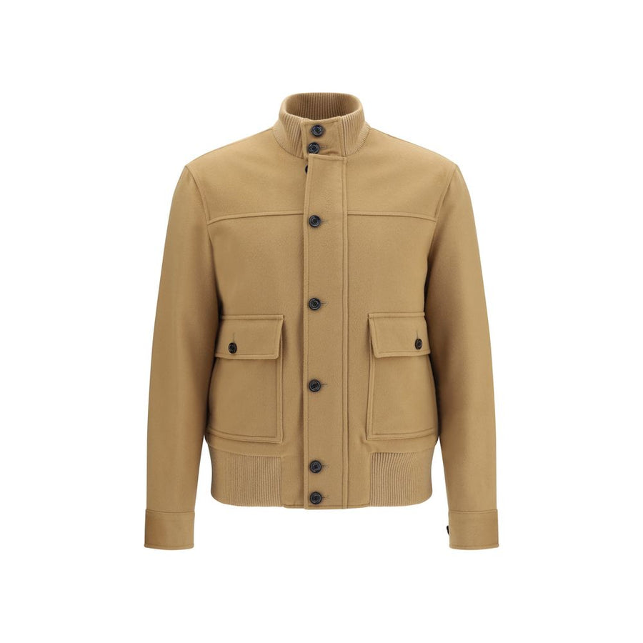Beige Wool Oves Aries Full-Length Jacket
