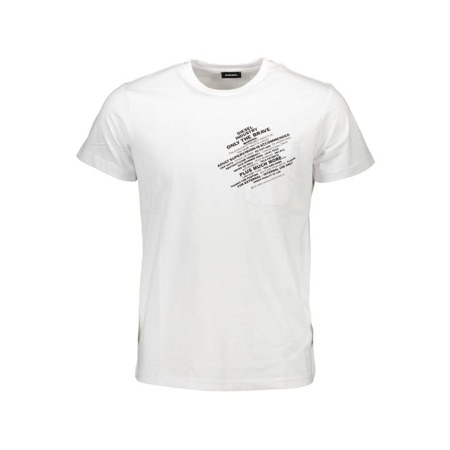 White Cotton Mens T-Shirt