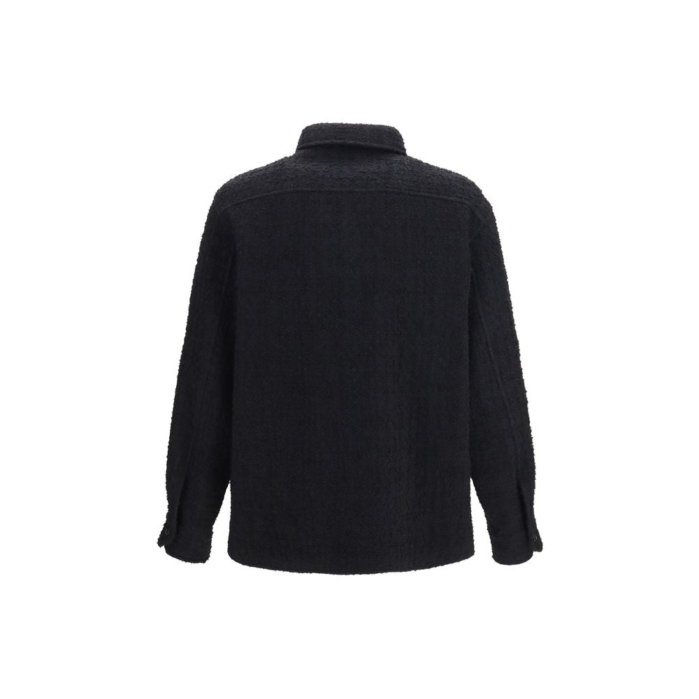 Black Cotton Full-Length Jacket