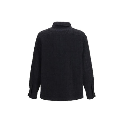 Black Cotton Full-Length Jacket