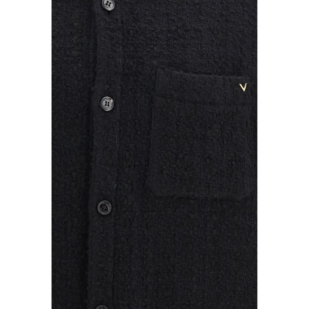 Black Cotton Full-Length Jacket