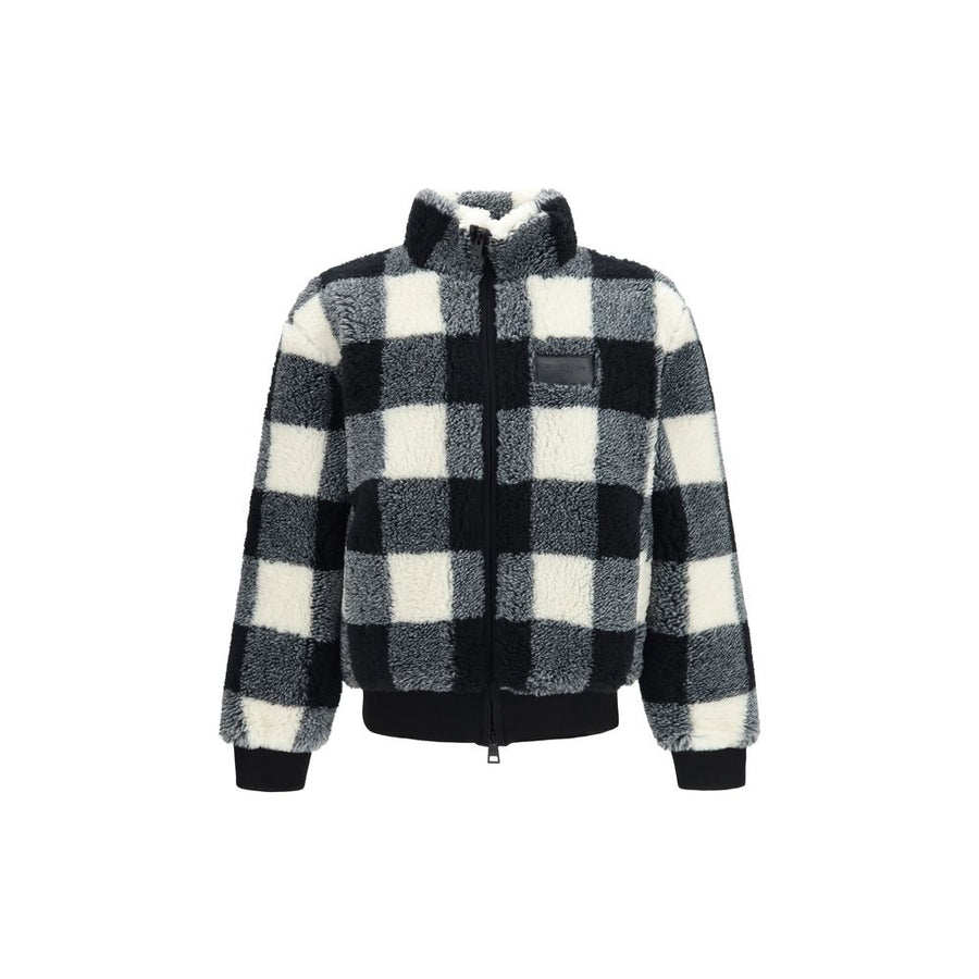 Gray Polyester Full-Length Jacket