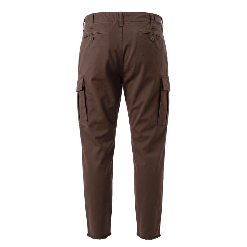 Brown Cotton Men Pant