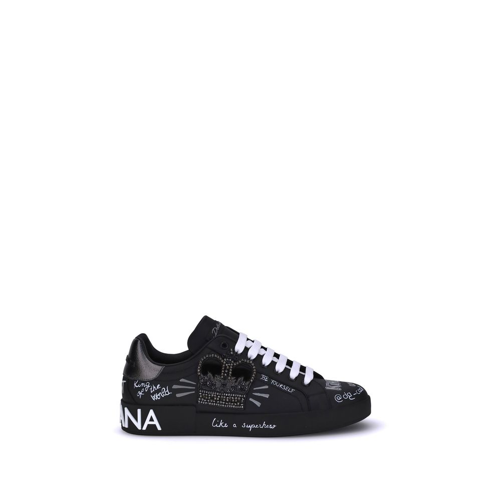 Black Calf Leather Bos Taurus Athletic Sneakers