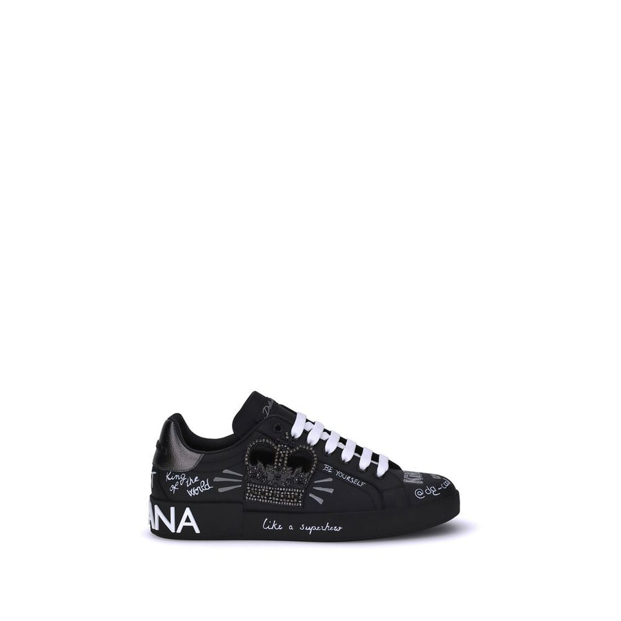 Black Calf Leather Bos Taurus Athletic Sneakers