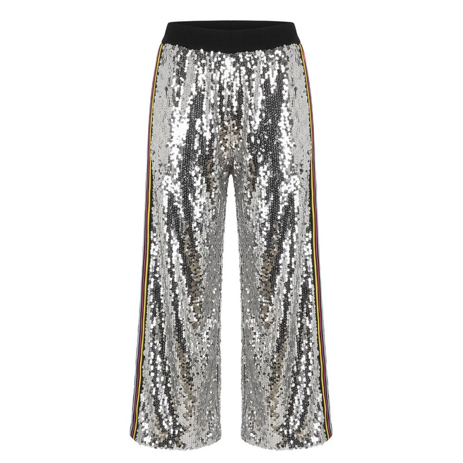 Grey Polyester Women Pants