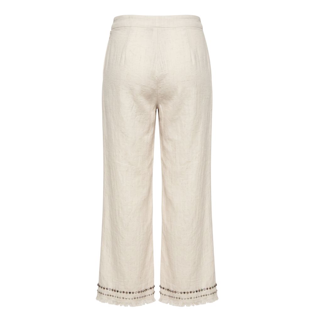 White Cotton Women's Pants