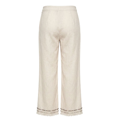 White Cotton Women's Pants