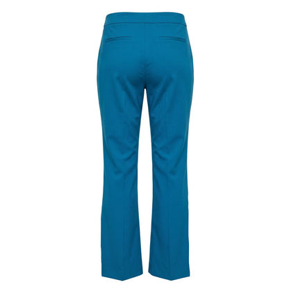 Blue Cotton Women Pants