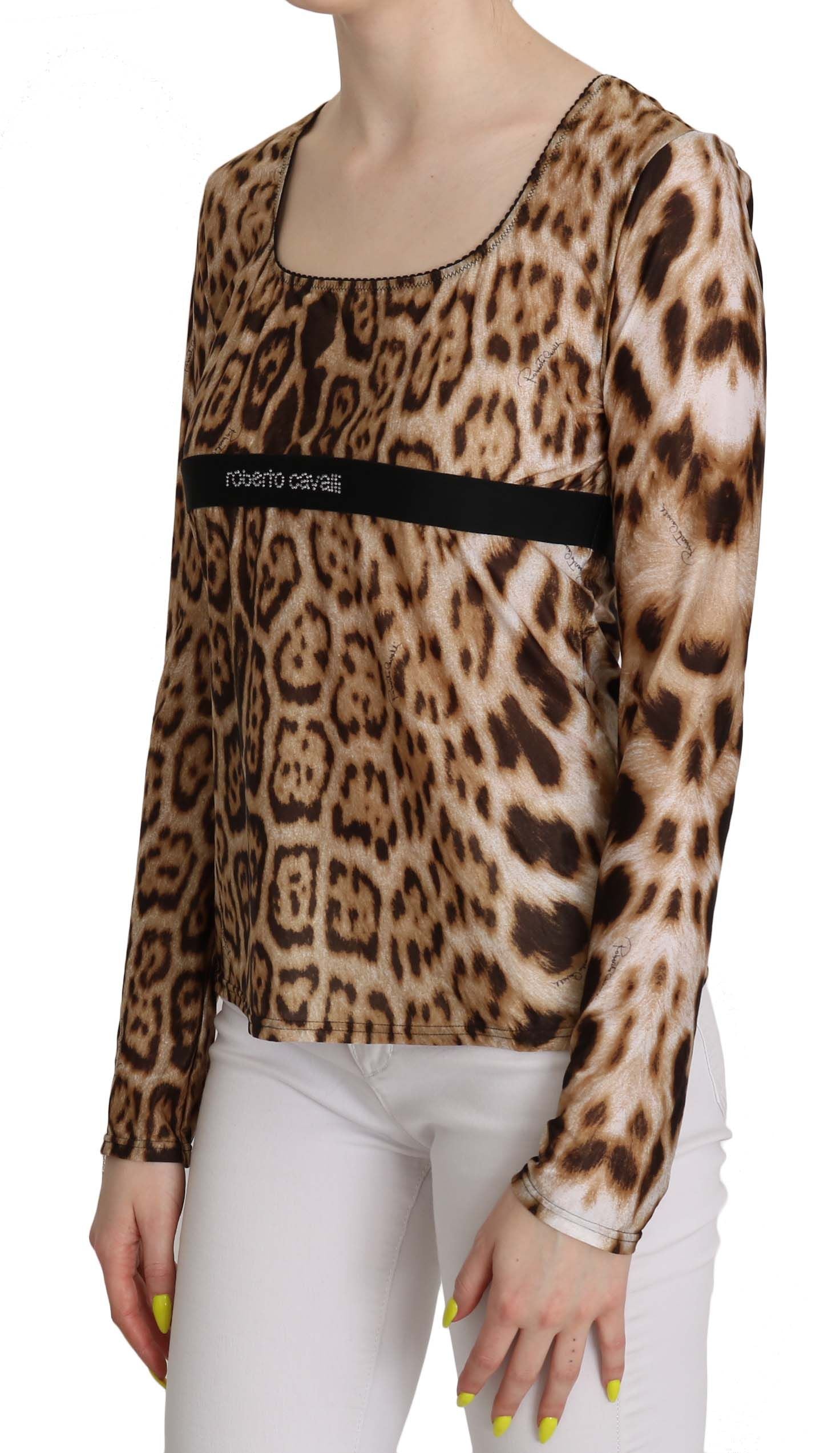 Elegant Leopard Long Sleeve Top