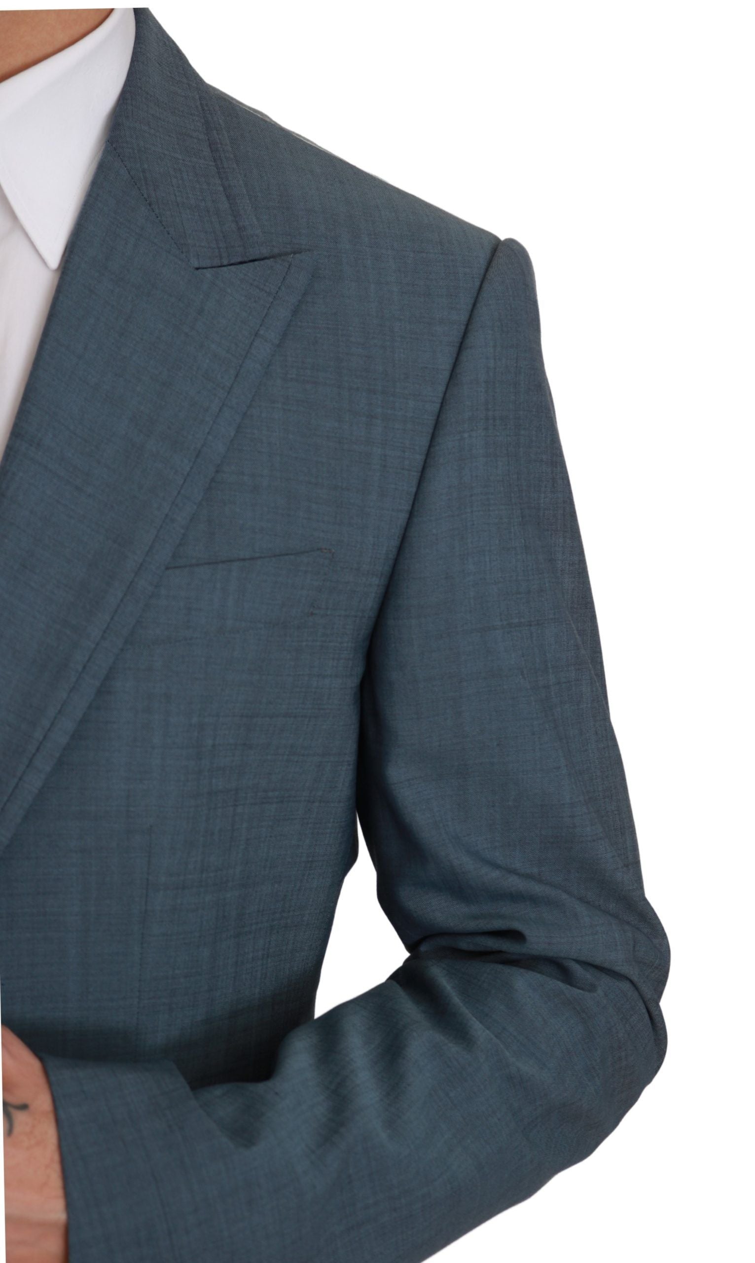 Elegant Light Blue Slim Fit Blazer