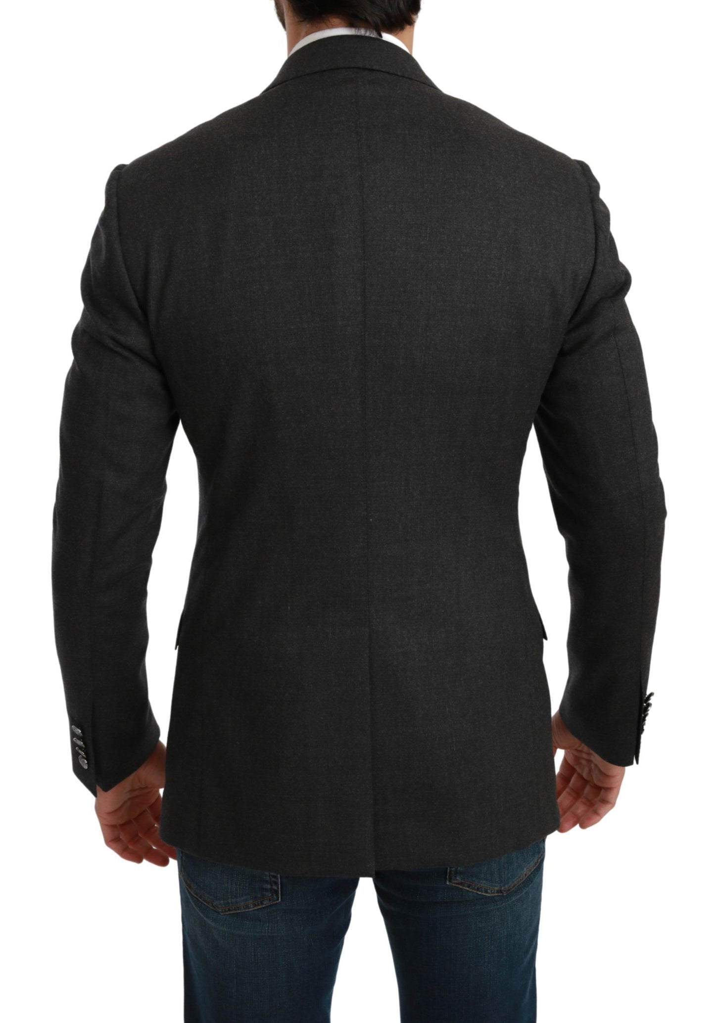 Elegant Gray Slim Fit Formal Blazer