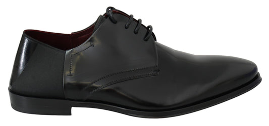 Elegant Black Leather Derby Shoes