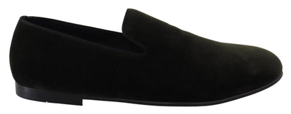 Elegant Green Velvet Loafers