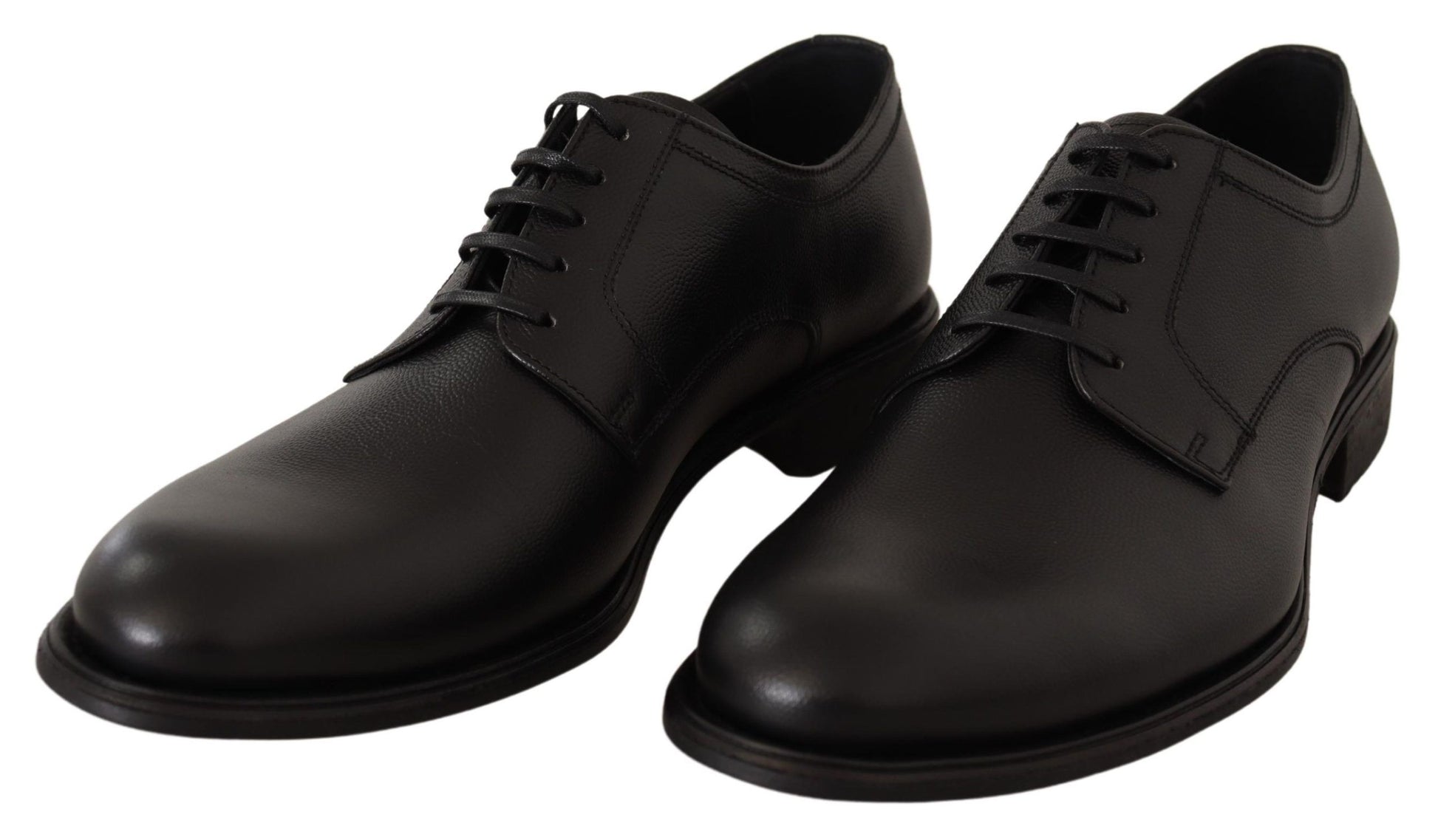 Elegant Black Leather Derby Shoes