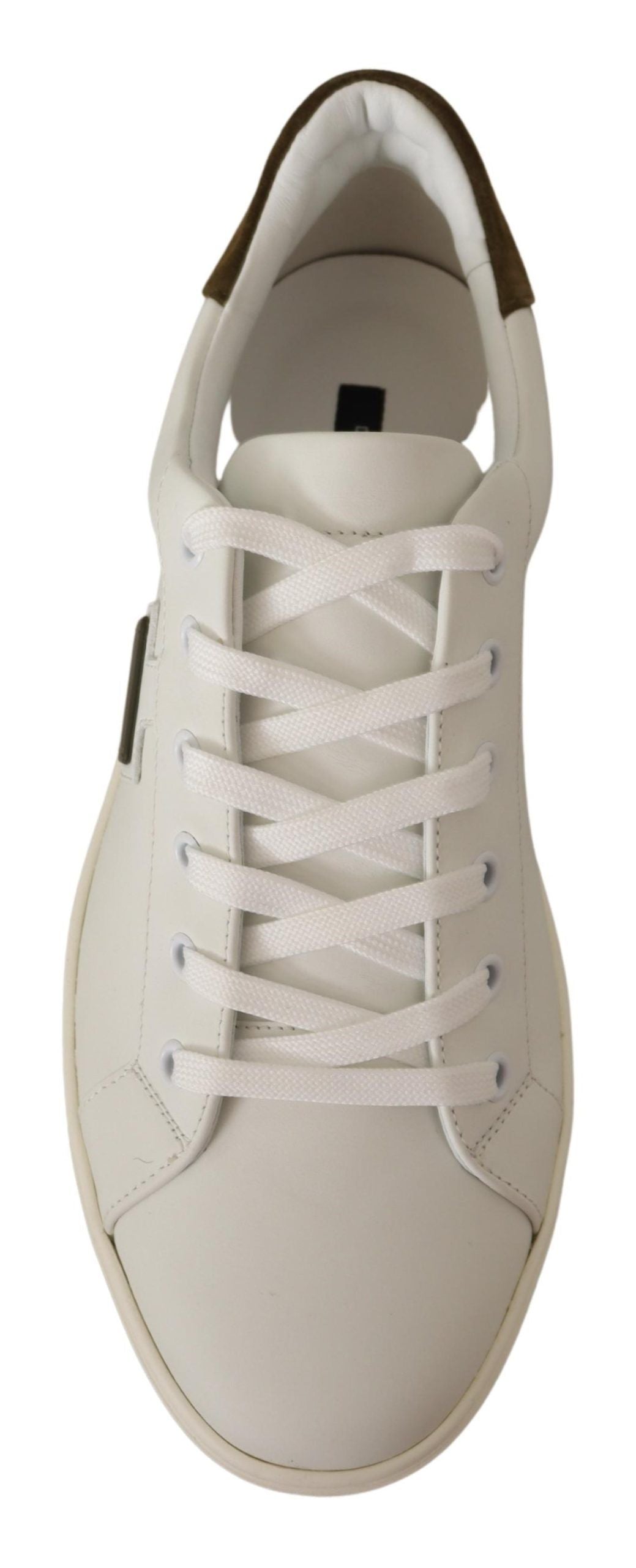 Chic White Leather Sneakers for Men