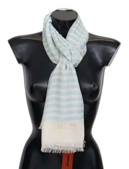 Elegant Cashmere Scarf with Linear Design