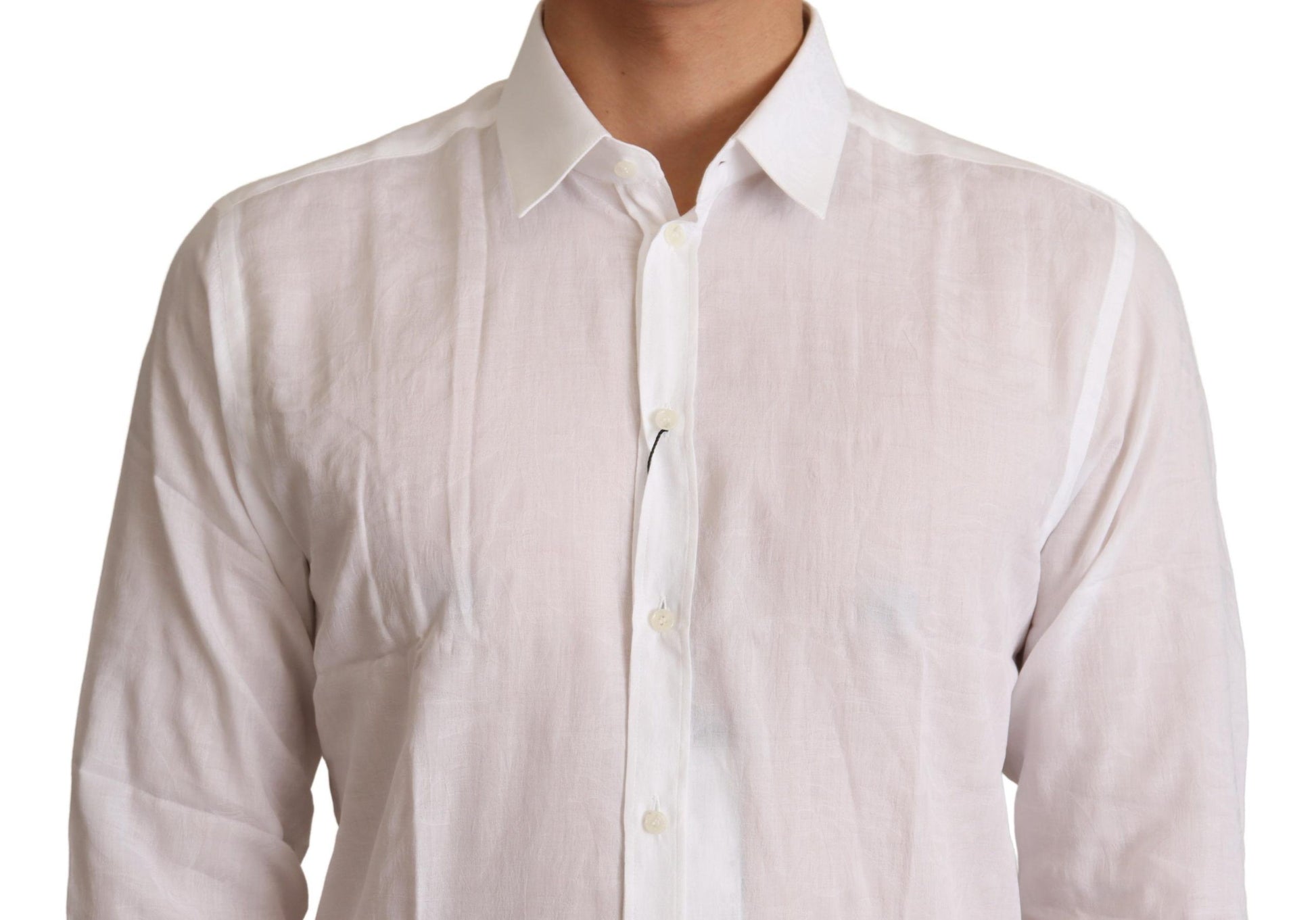 Elegant White Slim Fit Martini Dress Shirt