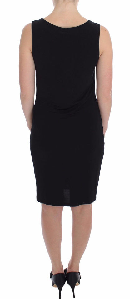 Black Stretch Wiggle Pencil Sheath Bodycon Dress