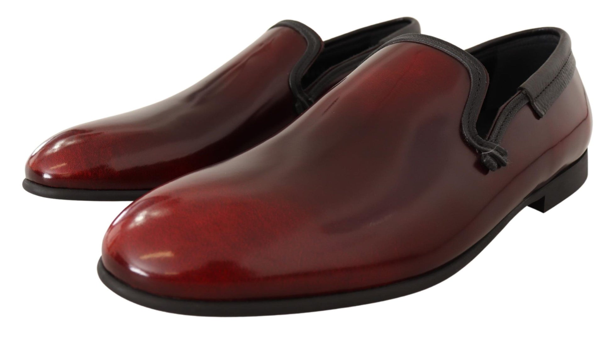 Elegant Bordeaux Leather Loafers