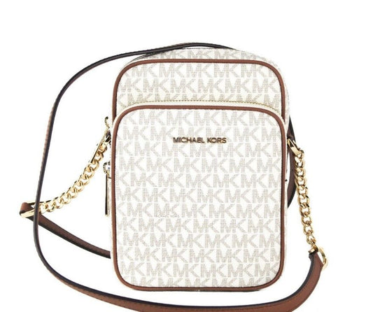 Jet Set Medium Vanilla PVC North South Chain Crossbody Handbag