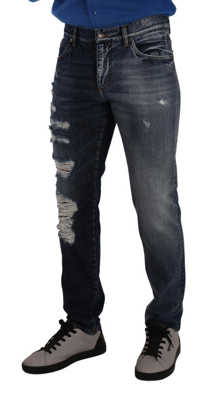 Chic Tattered Denim Jeans