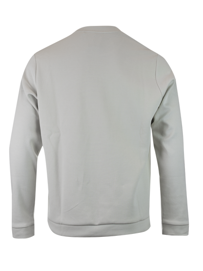 Beige Cotton Round Neck Sweatshirt