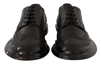 Elegant Calfskin Derby Oxford Wingtips