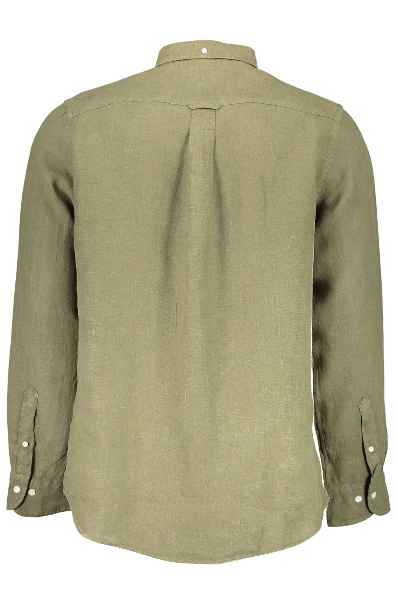 Green Linen Men Shirt