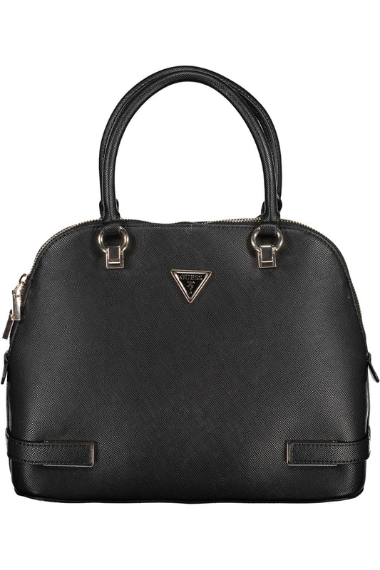 Black Polyethylene Women Handbag