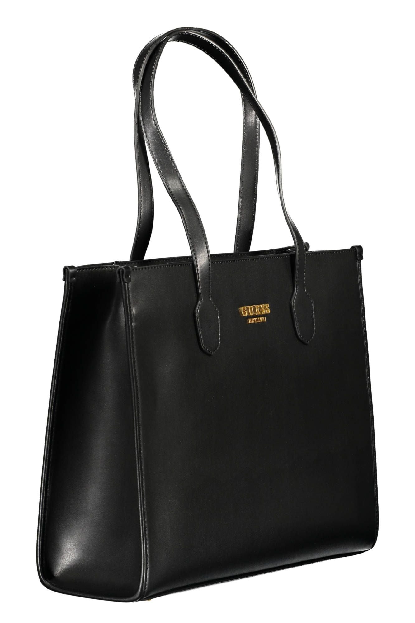 Black Polyethylene Women Handbag