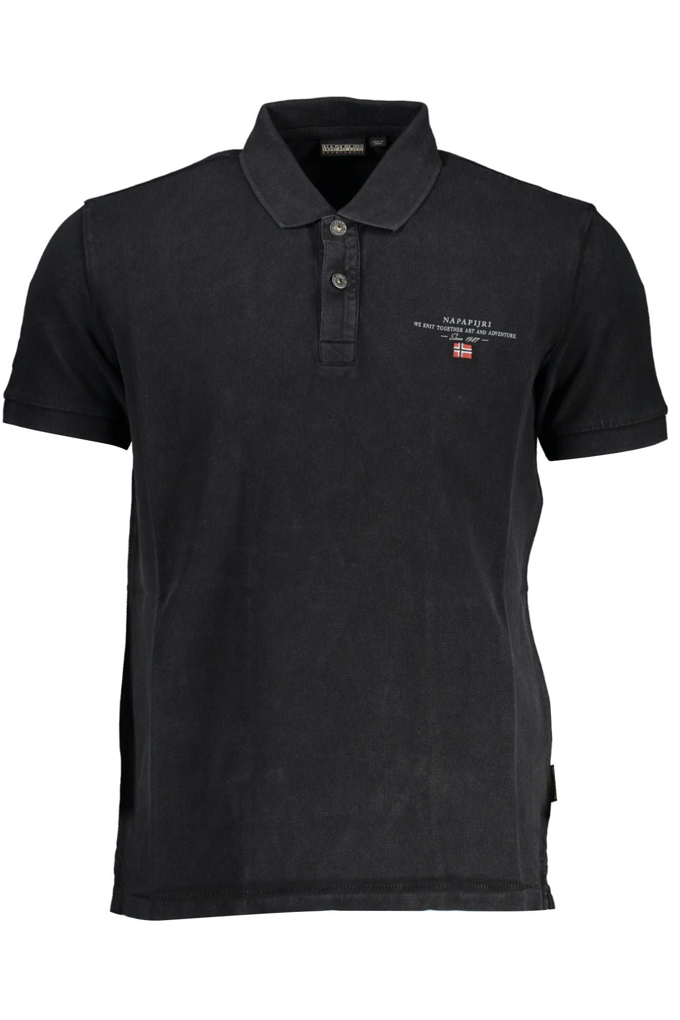 Black Cotton Polo Shirt