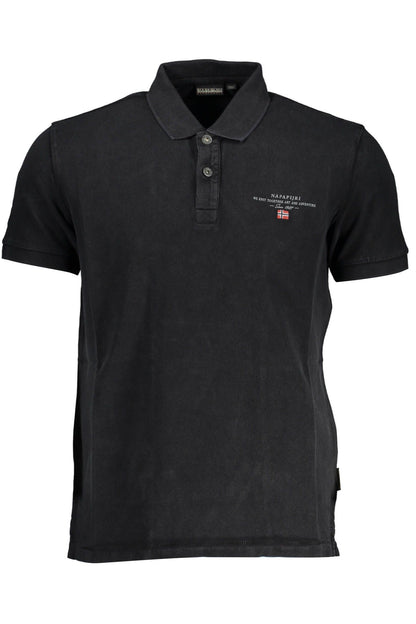 Black Cotton Polo Shirt