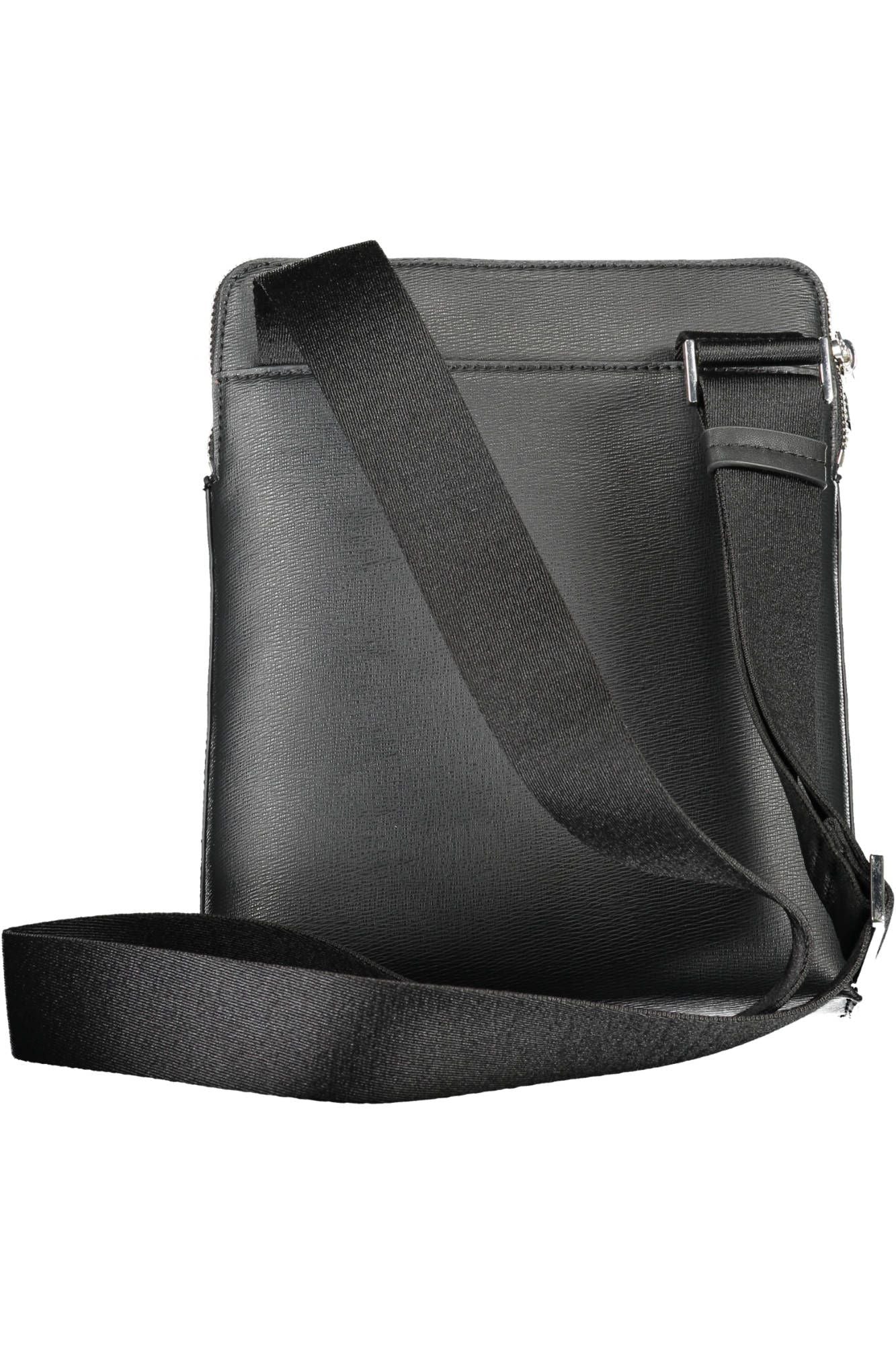 Black Polyester Mens Shoulder Bag