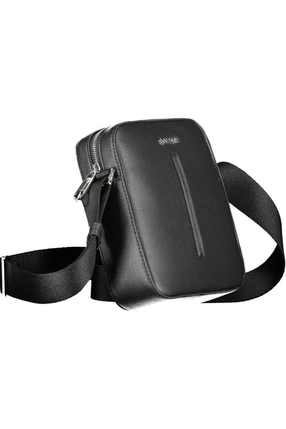 Black Polyester Men Shoulder Bag