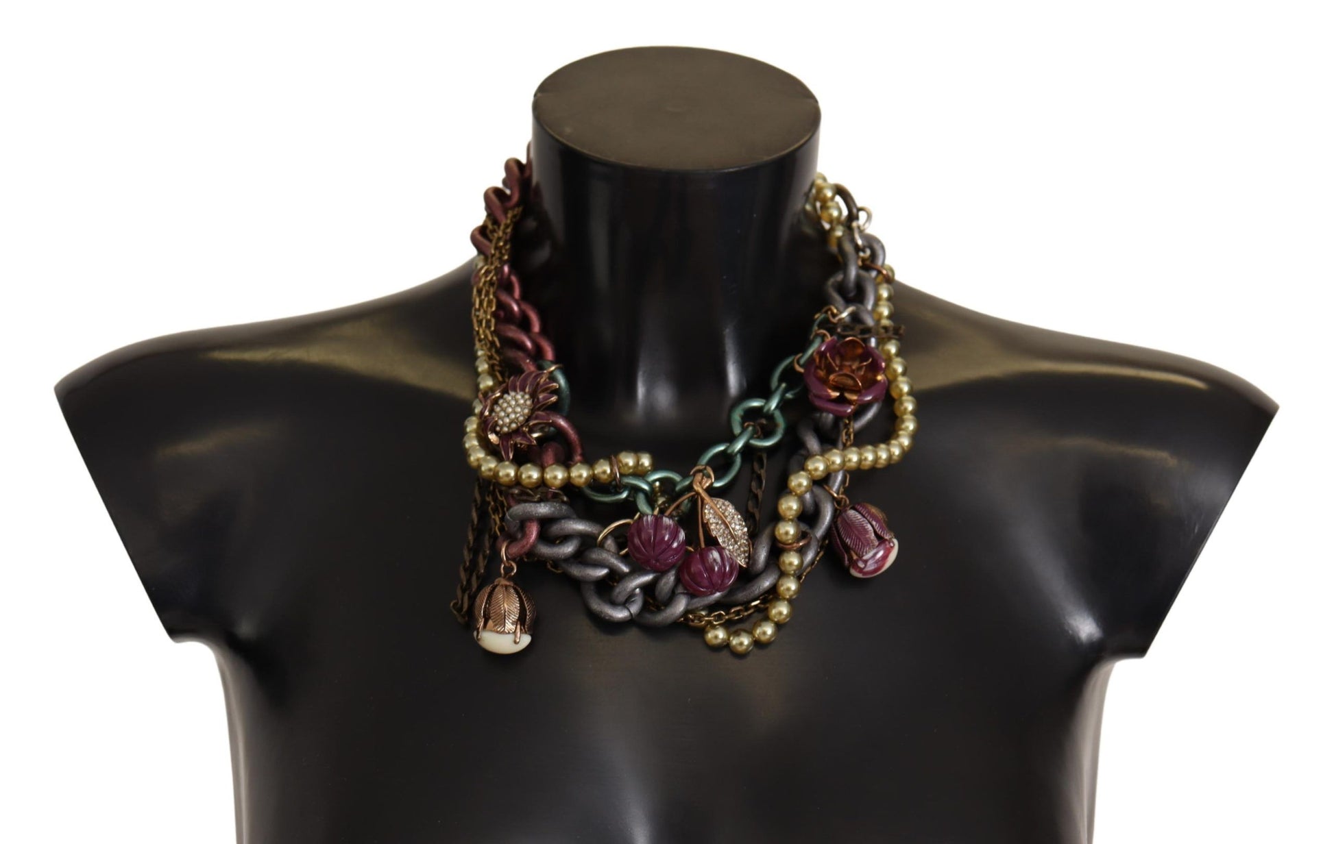 Sicilian Elegance Gold-Tone Statement Necklace