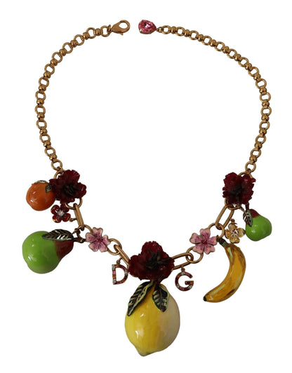 Chic Gold Statement Sicily Fruit Necklace