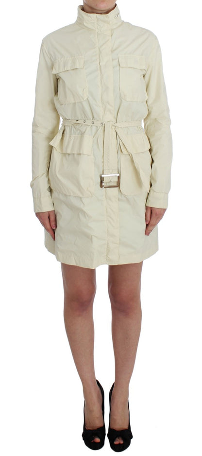 Beige Weather Proof Trench Jacket Coat