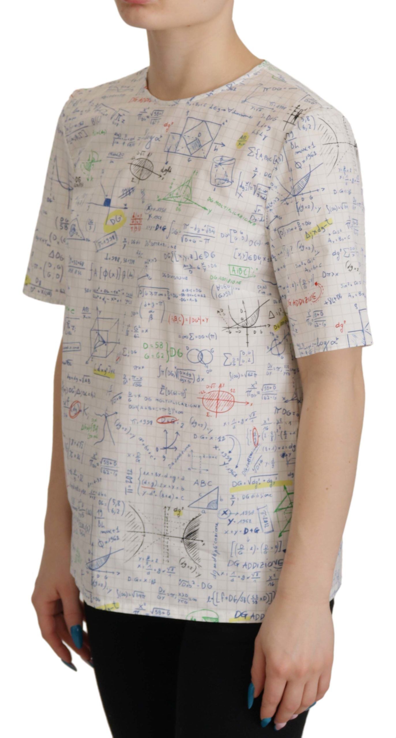 Algebra Print Round Neck Cotton Tee