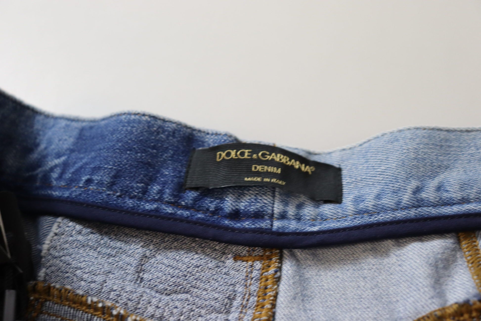 Multicolor Patchwork High Waist Denim Jeans
