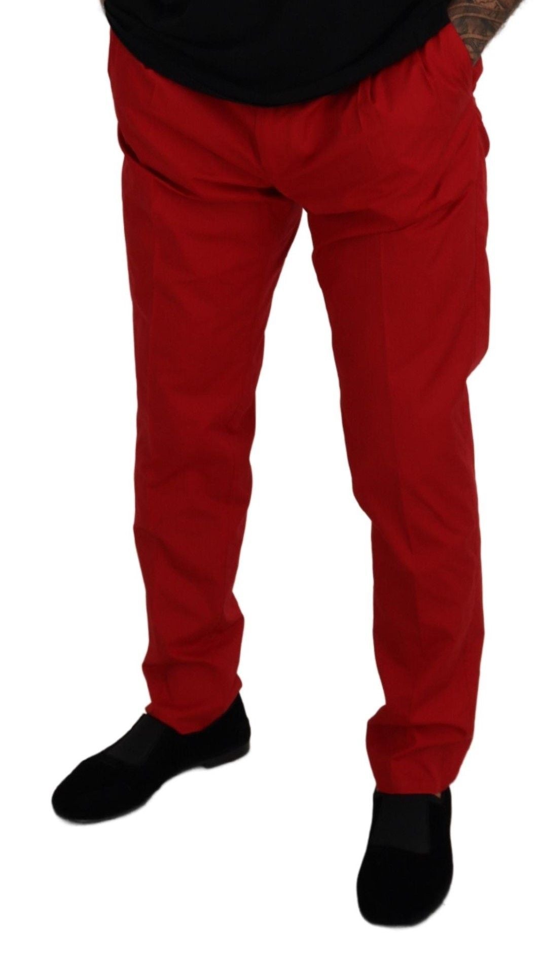 Elegant Slim Fit Crimson Chinos