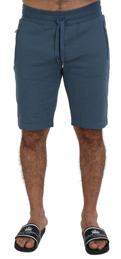 Elegant Blue Bermuda Shorts - Regular Fit