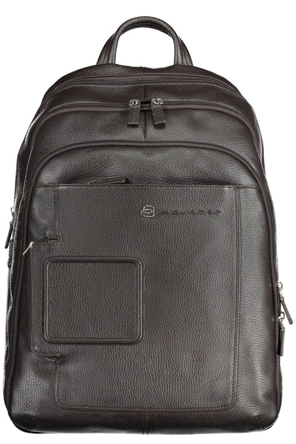 Brown Leather Men Backpack