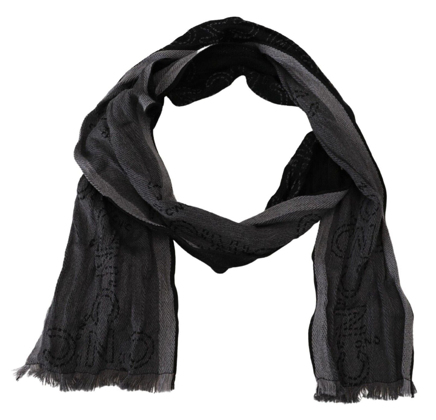 Elegant Italian Wool Men's Scarf Wrap